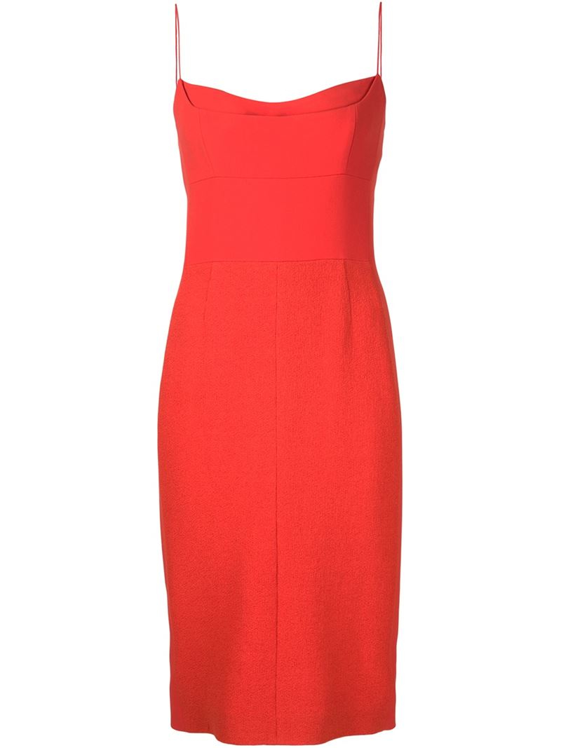 narciso rodriguez red spaghetti strap dress product 0 730798245 normal