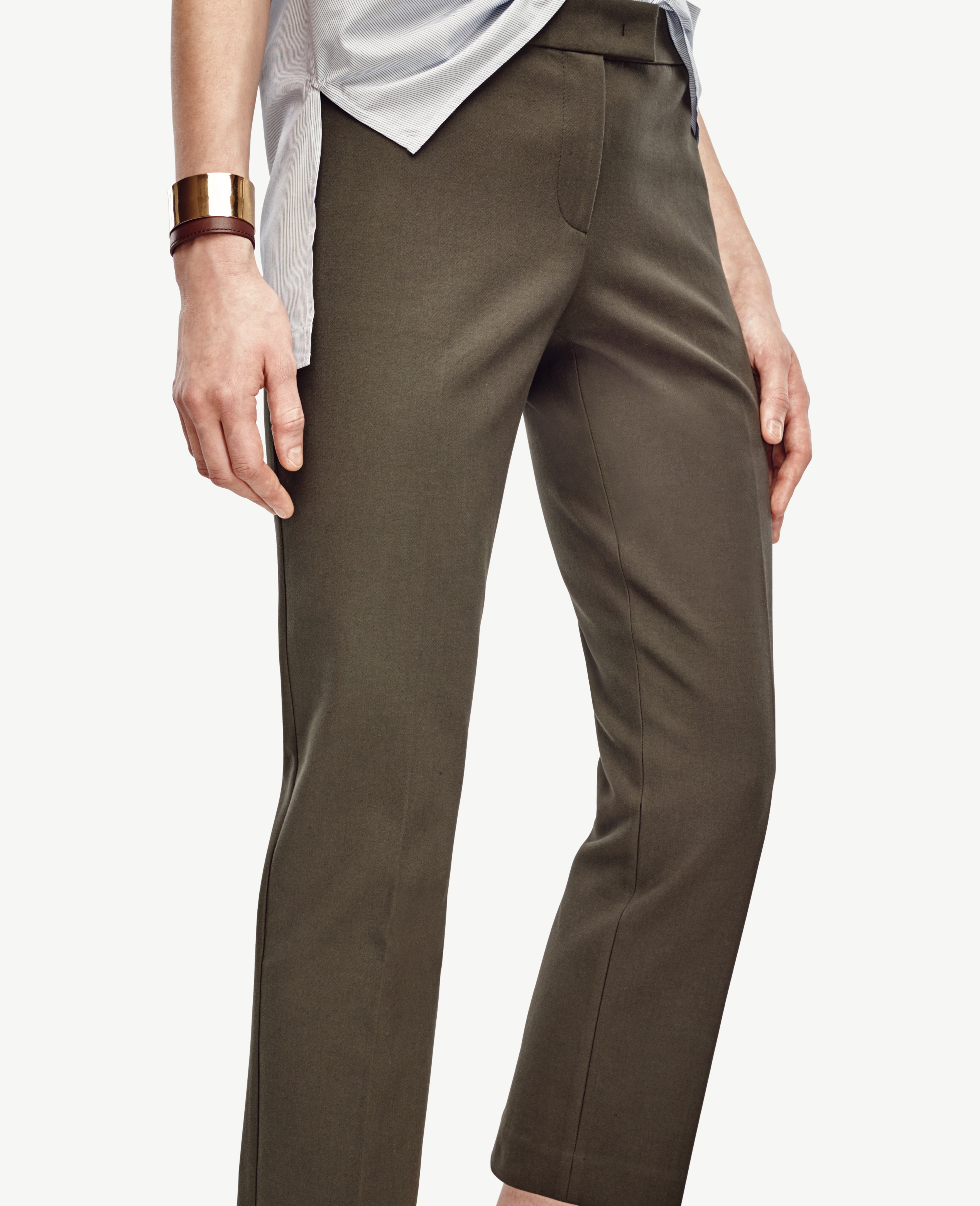 olive green high waisted pants