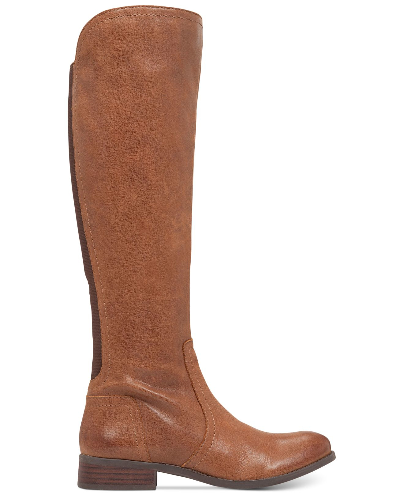 Jessica simpson Randee Wide Calf Boots in Brown (Bourbon Leather) | Lyst