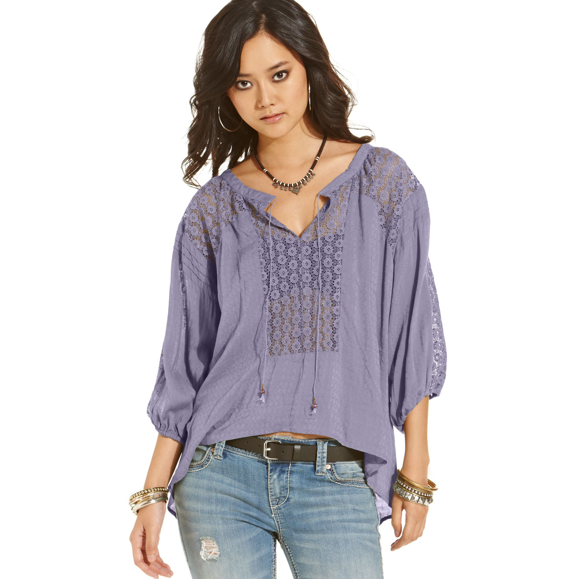 free people lace long sleeve shirt