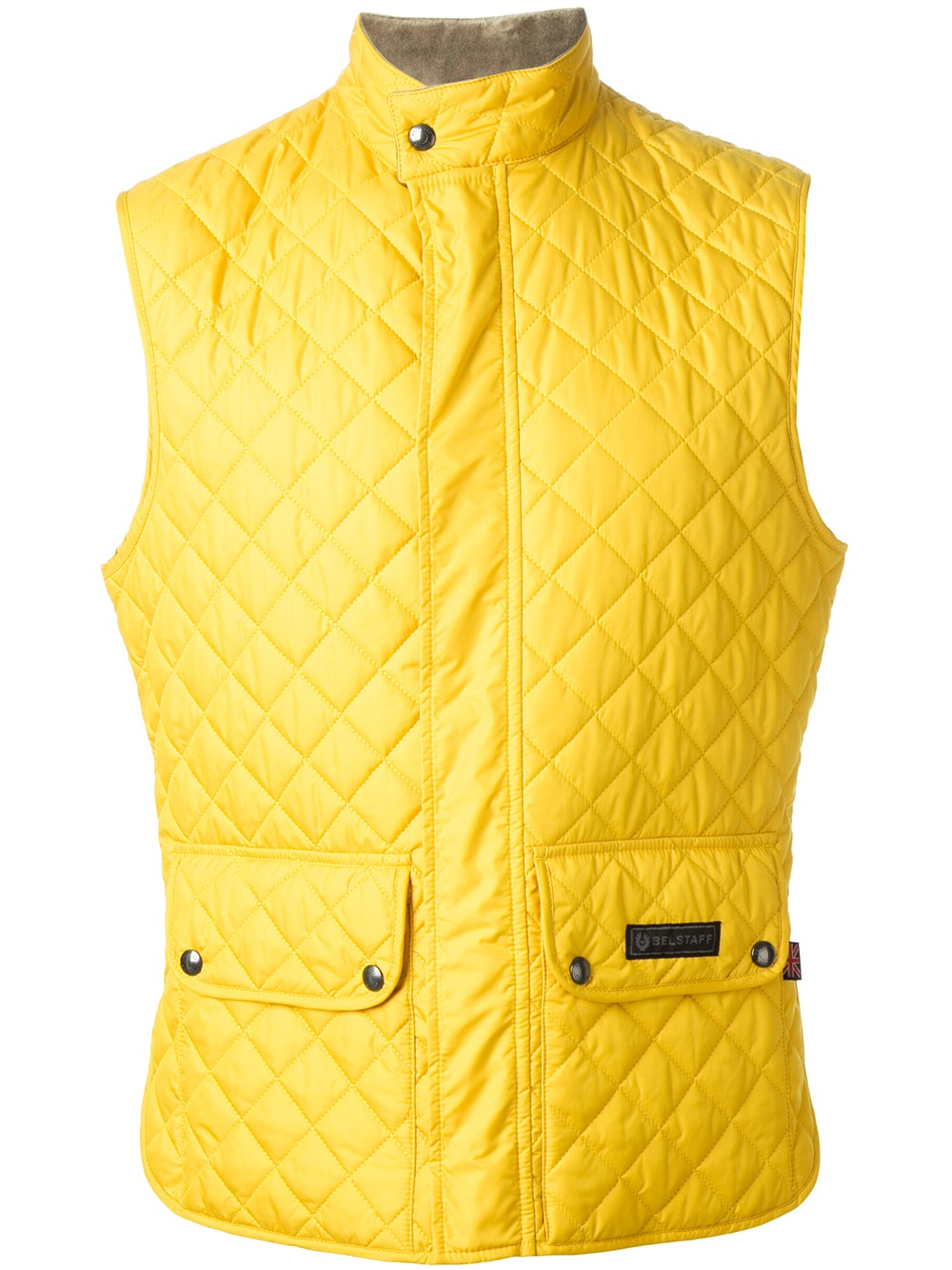 Lyst Belstaff Quilted Gilet in Yellow for Men