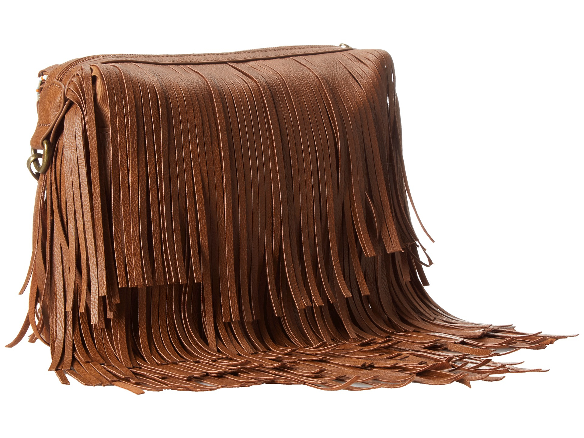 Steve madden Bdalenna Flap Fringe Crossbody in Brown | Lyst