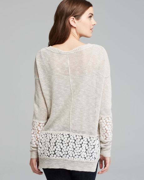 French Connection Sweater Laila Lace Knits in Beige (Oatmeal/Winter ...