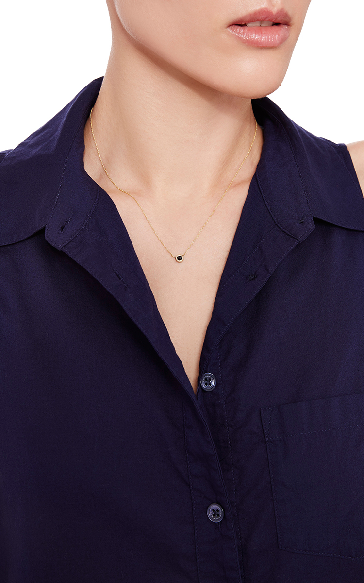 Lyst Lizzie Mandler Rosecut Bezel Necklace In Metallic Gallery