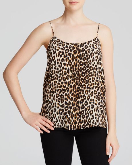 Equipment Cami Leopard Print In Brown Leopard Cami 