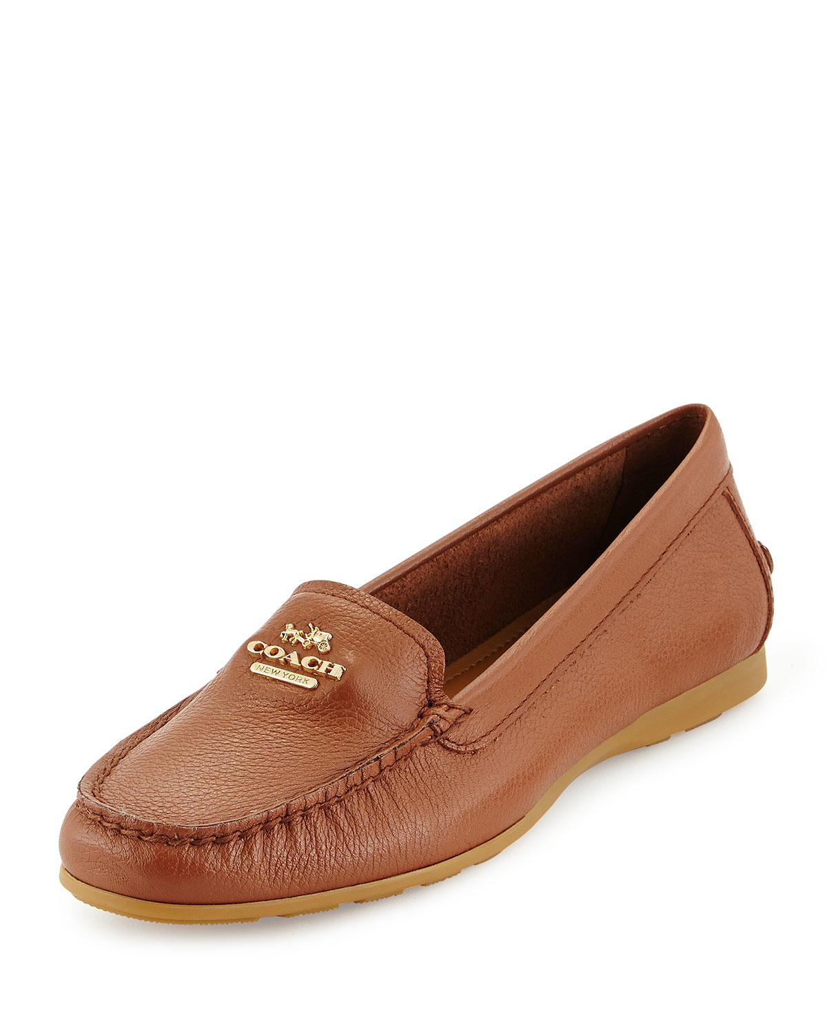 Lyst - Coach Opal Leather Loafer in Brown