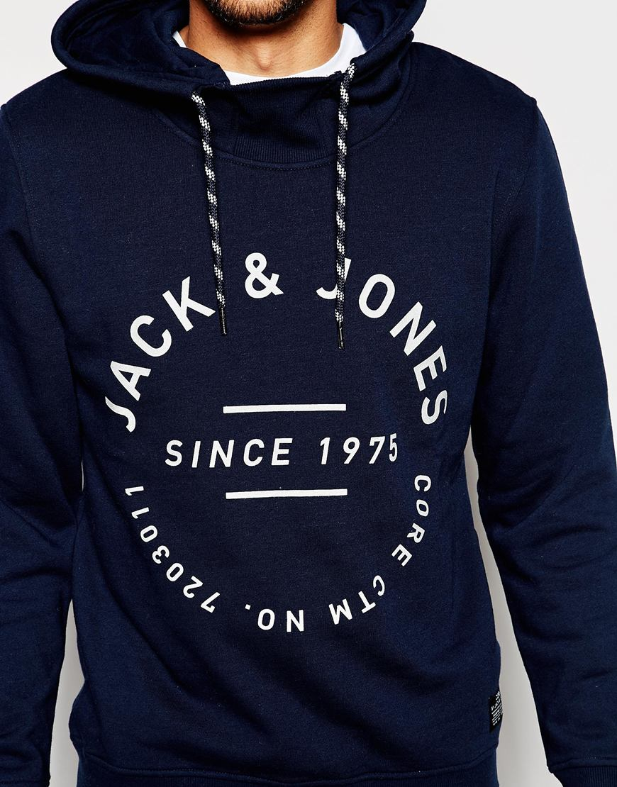 jack and jones hoodie blue