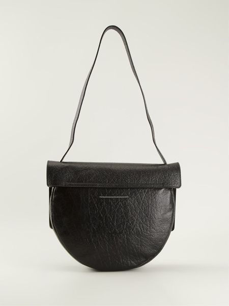 Mm6 By Maison Martin Margiela Round Shoulder Bag in Black | Lyst