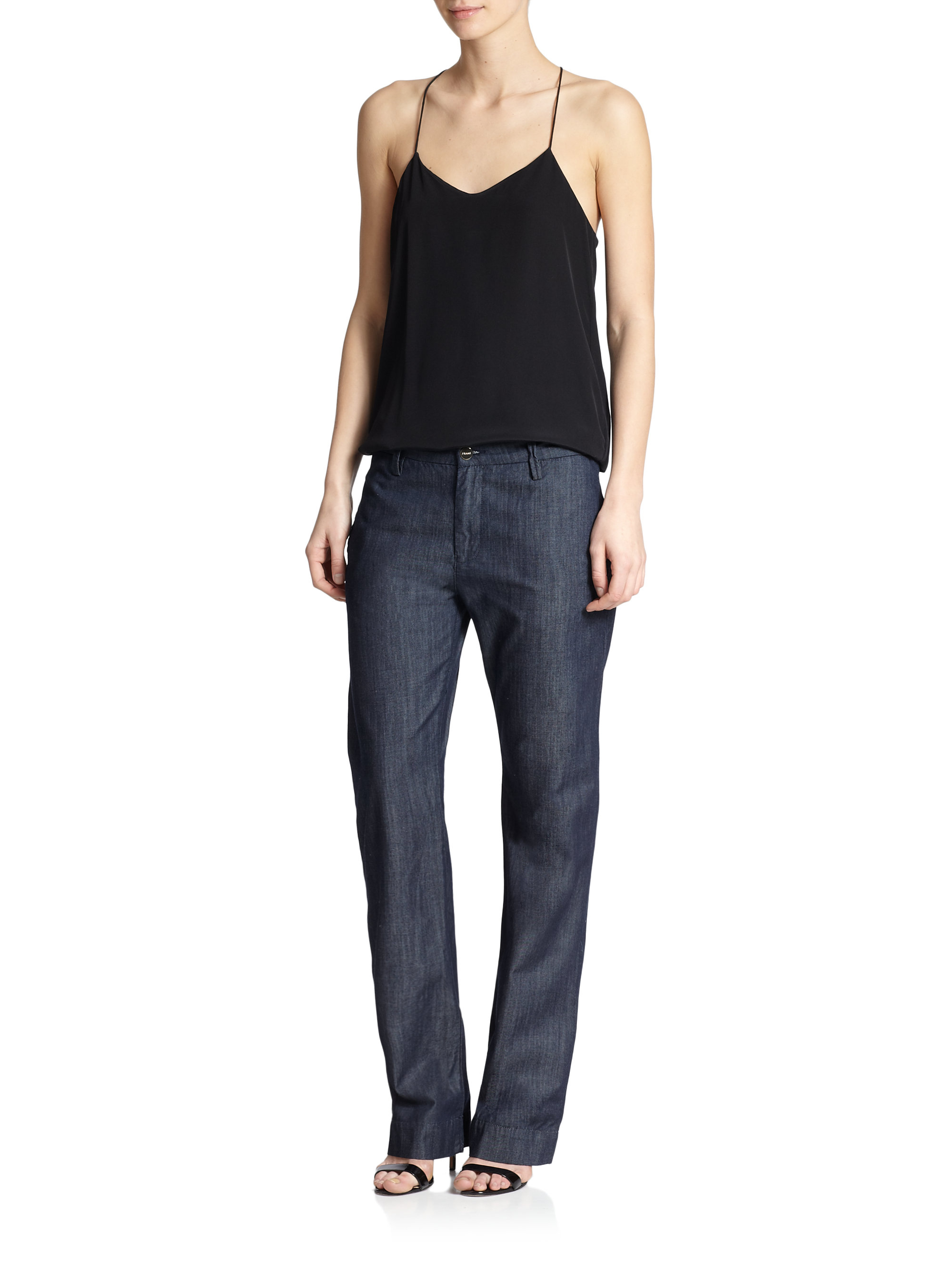 blue chambray pants