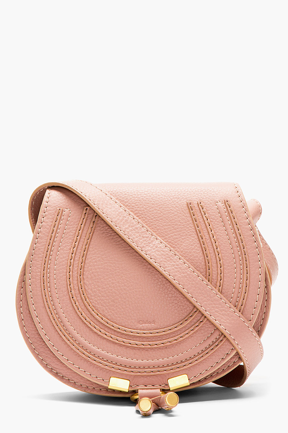 Lyst - Chloé Dusty Rose Small Marcie Shoulder Bag in Pink