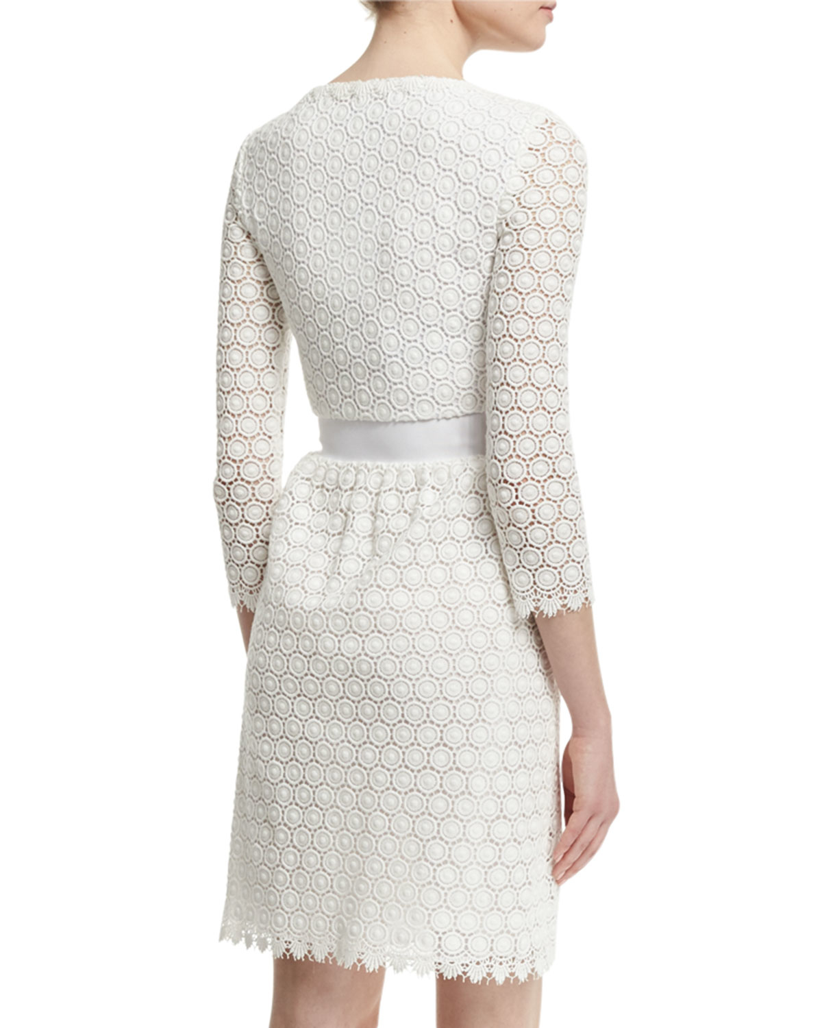 diane von furstenberg white lace dress