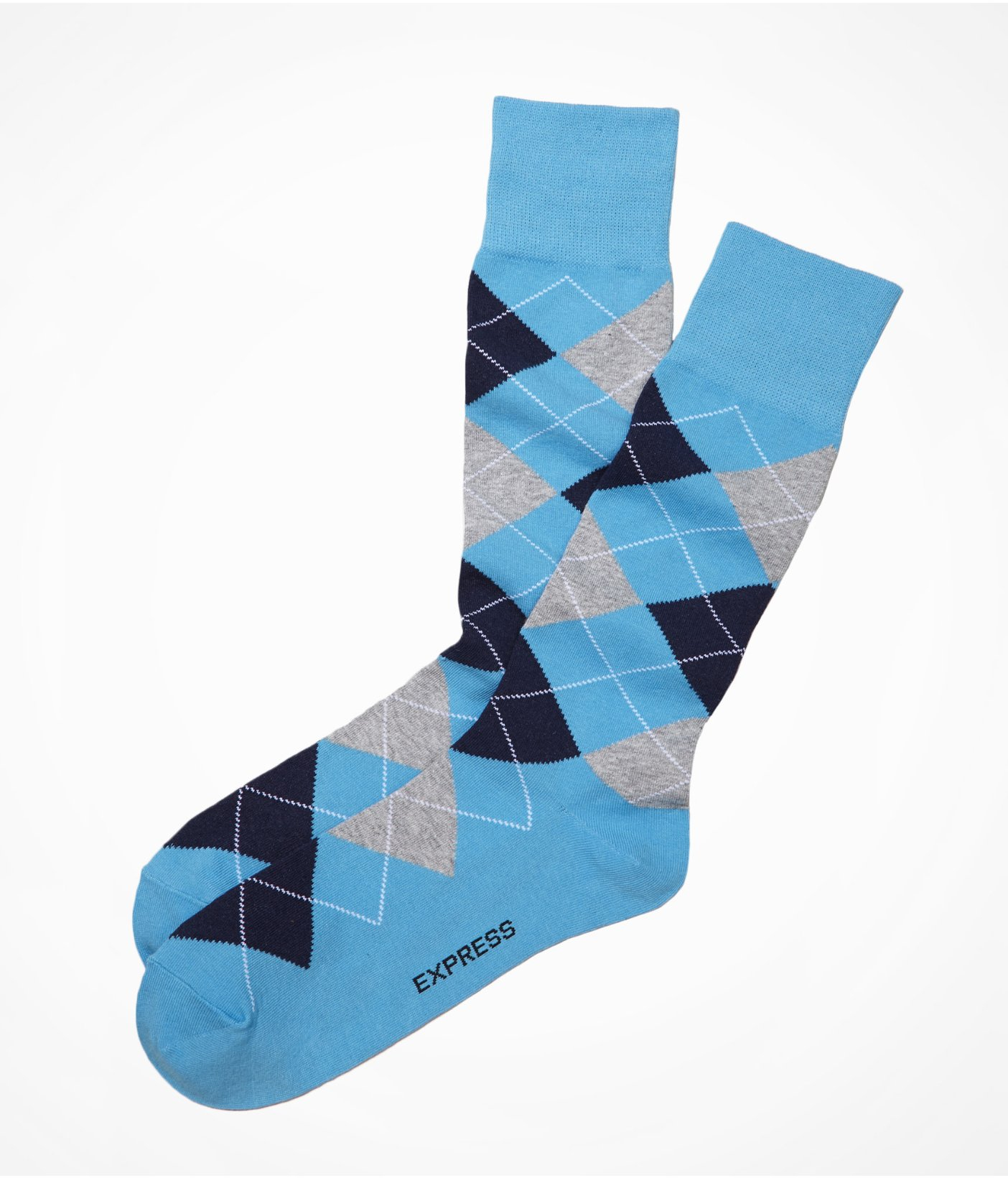 Lyst - Express Argyle Dress Socks in Blue for Men