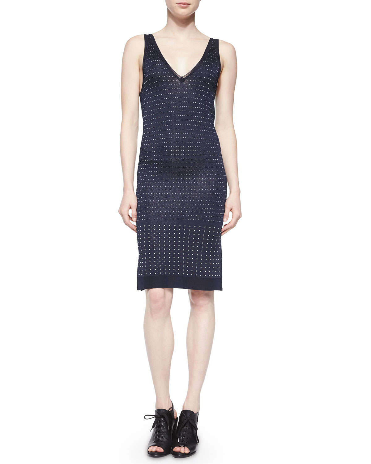 Lyst Rag Bone Aale Stretch Knit Dress In Black Gallery