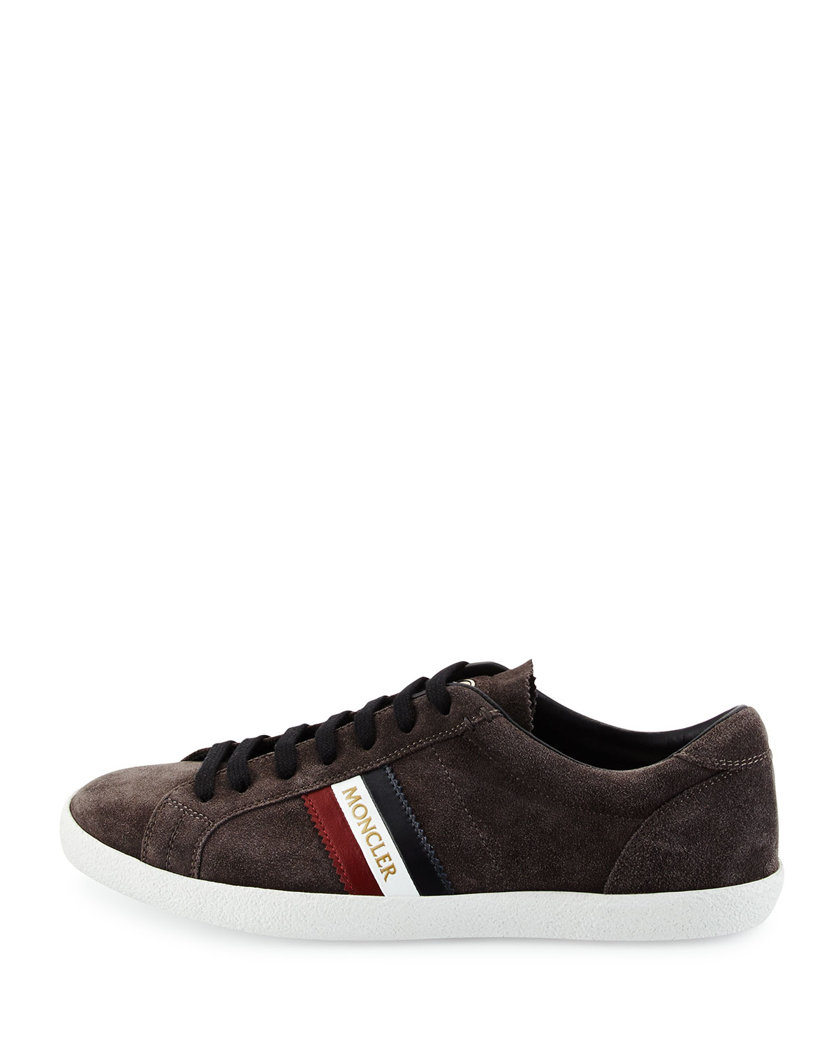 lyst moncler monaco striped suede low top sneaker in lyst moncler monaco striped suede low top sneaker in