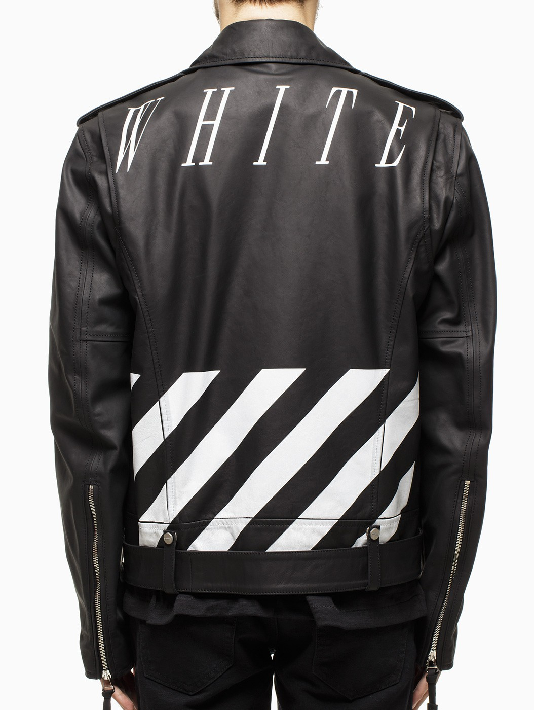 Offwhite c/o virgil abloh Biker Jacket in Black for Men Lyst