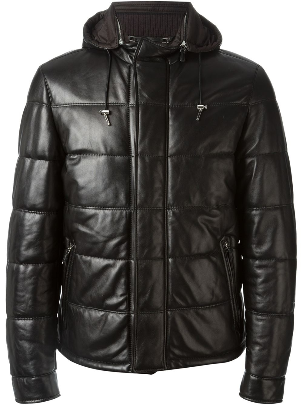 Lyst - Ermenegildo Zegna Padded Hooded Jacket in Black for Men