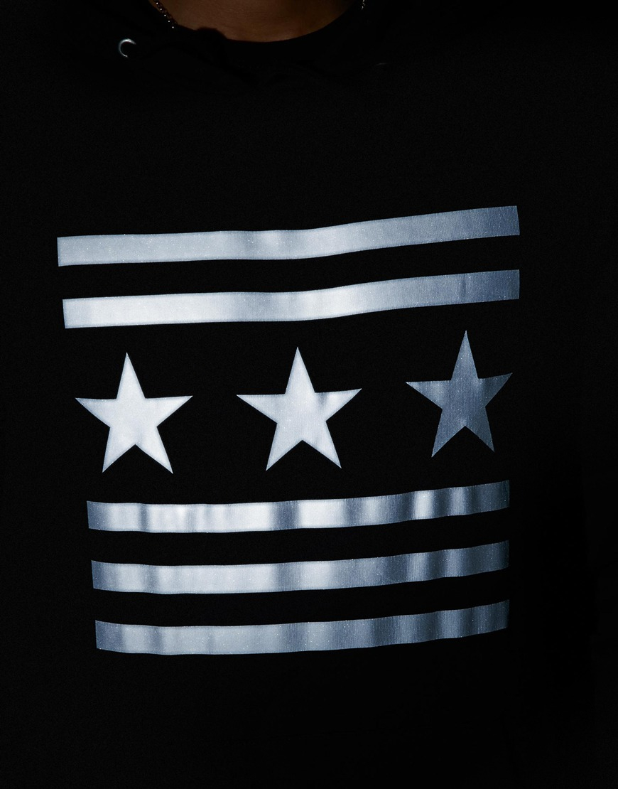 reflective flag hoodie