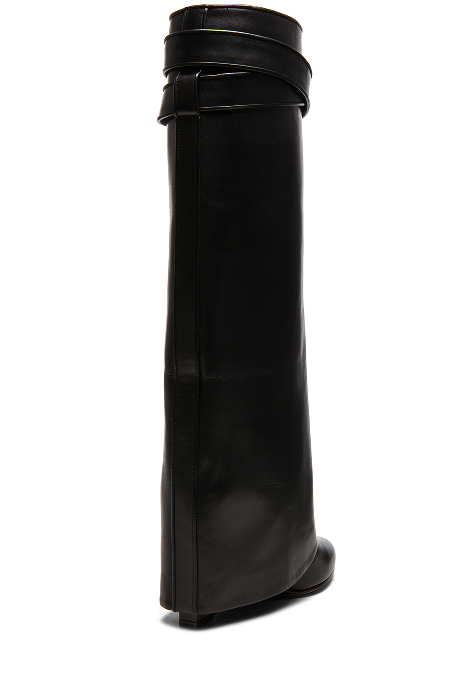 Lyst - Givenchy Shark Lock Tall Leather Pant Boots in Black