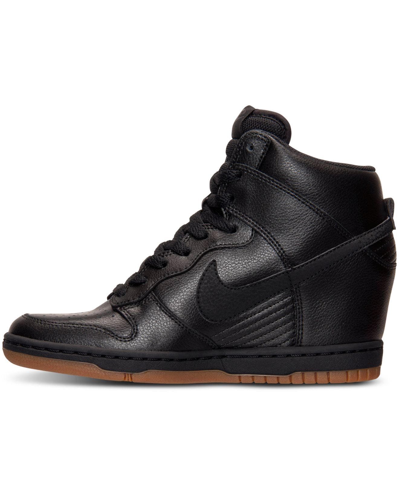 Lyst Nike Dunk Sky Hi Essential Leather Sneakers In Black