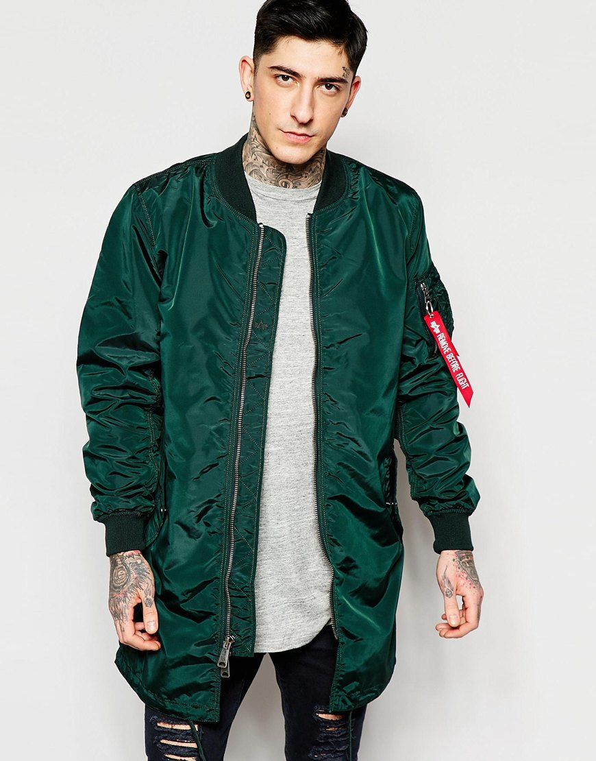 Alpha Industries Lpha Industries Ma1 Long Bomber Jacket Slim Fit In ...