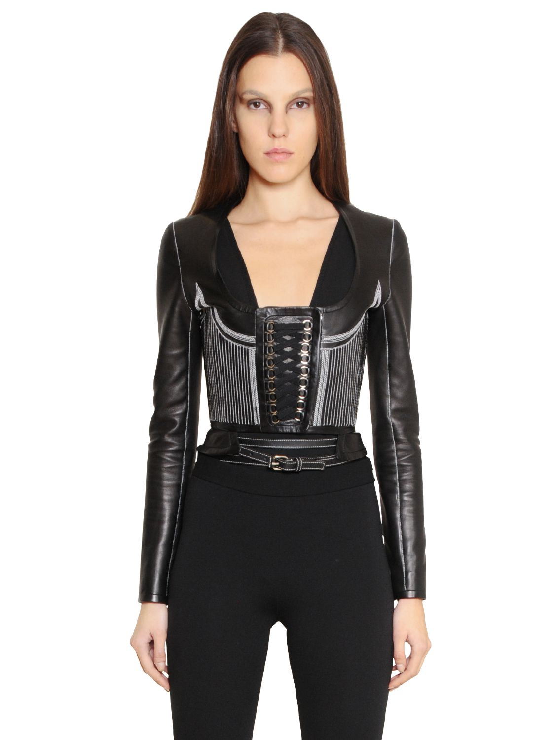 Corset Leather Jacket 63