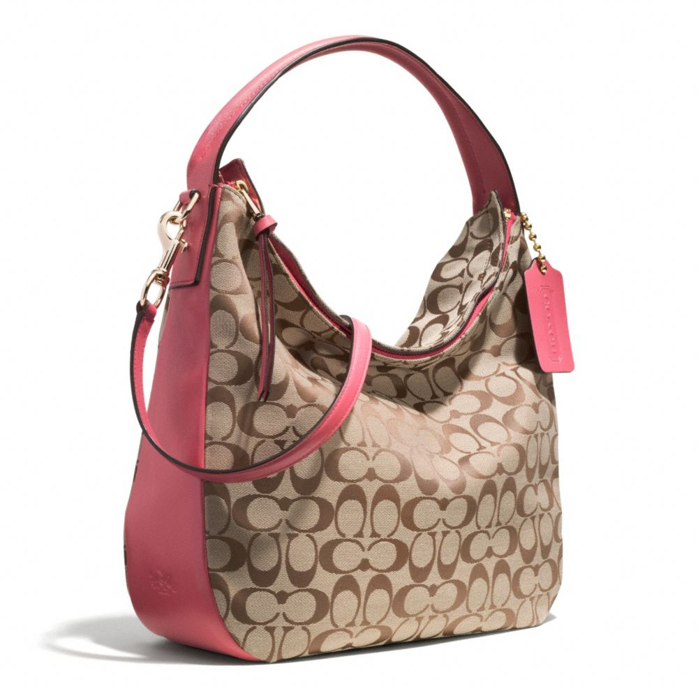 Lyst Coach Bleecker Sullivan Hobo Bag In Signature Fabric Pink Gallery