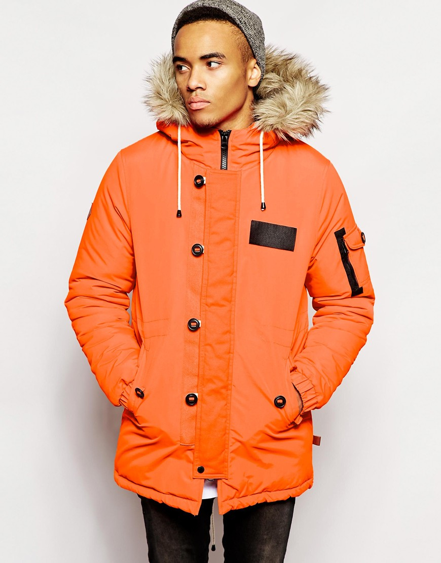 Orange Parka Coat | Han Coats