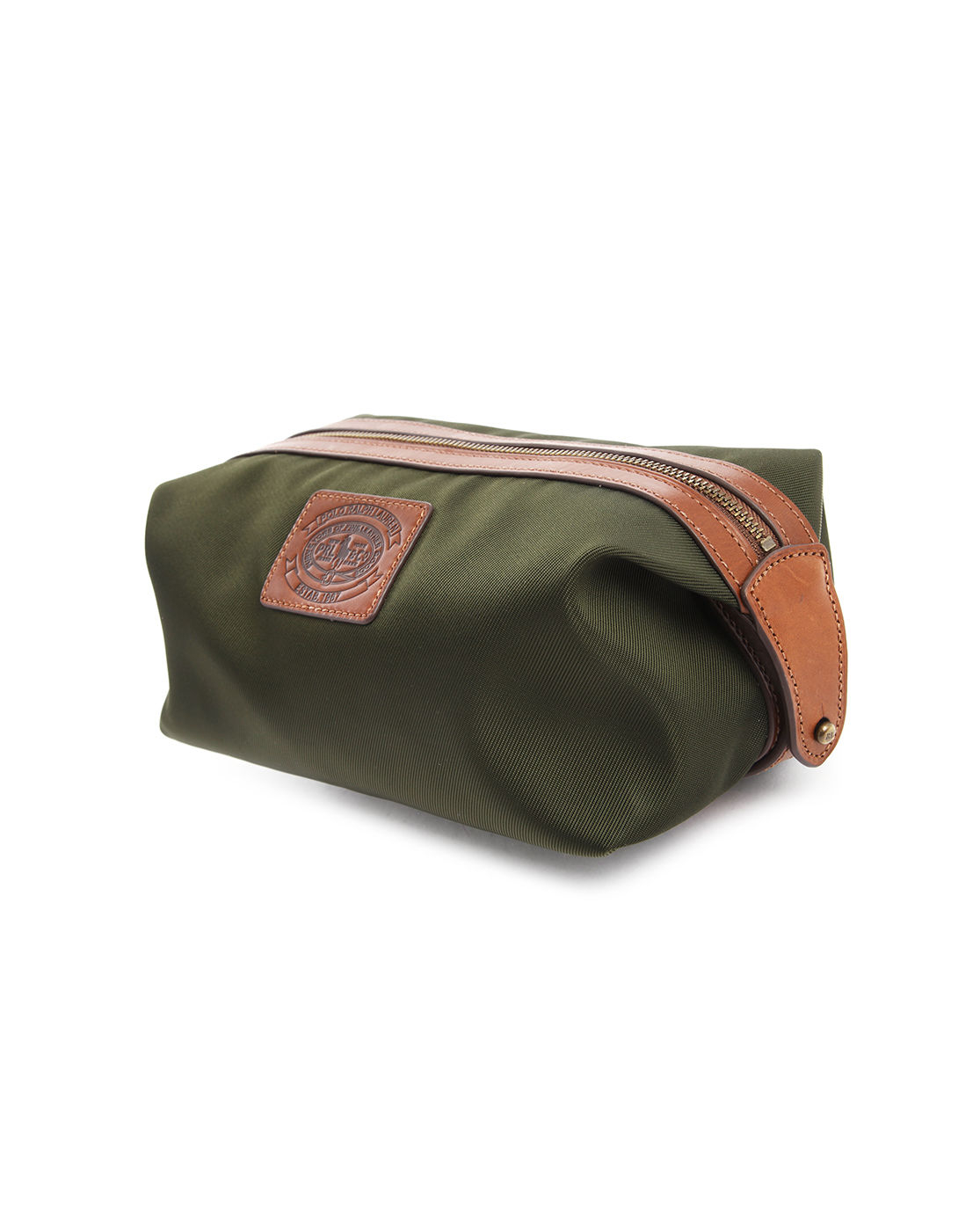 Polo ralph lauren Khaki Leather Nylon Toiletry Bag in Khaki for Men Lyst