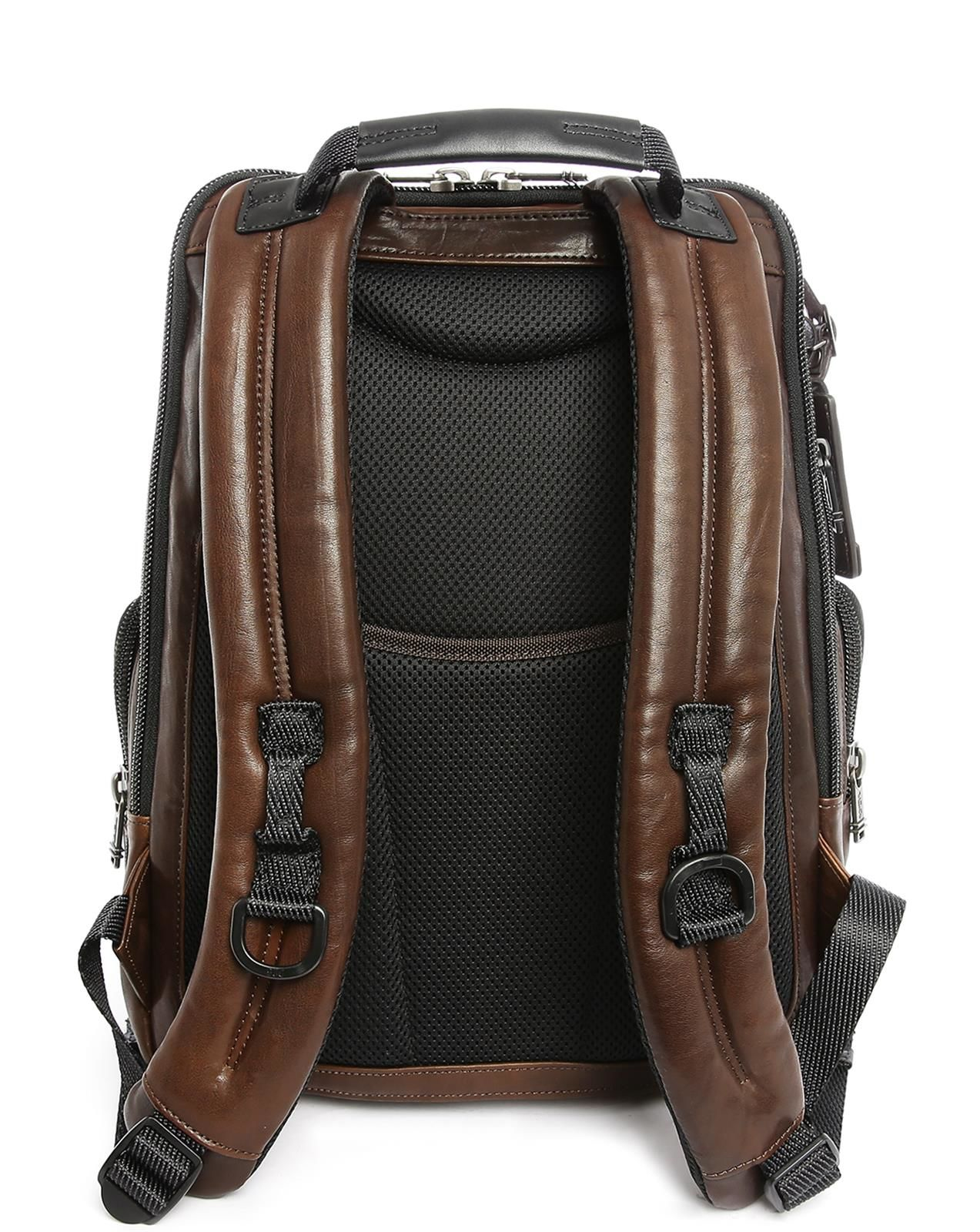 Tumi Brown Knox Bravo Leather Backpack in Brown for Men | Lyst