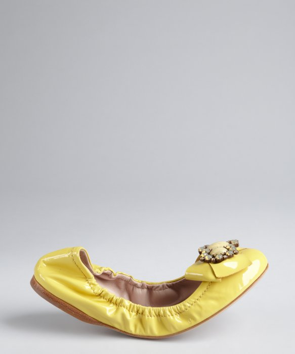 miu miu flats with bow