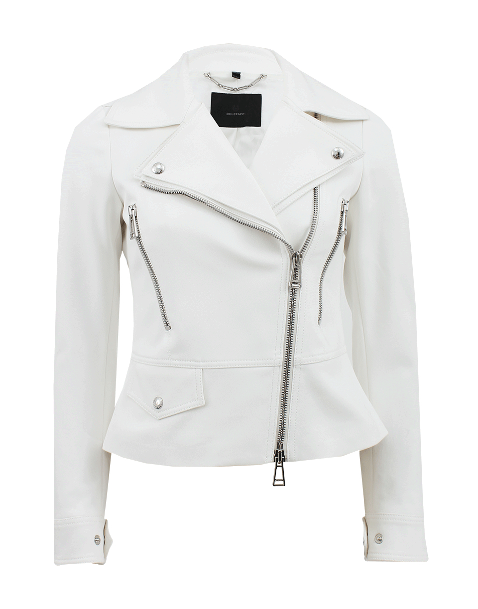 Belstaff Long Sleeve Zip Sporty Moto Jacket in White | Lyst