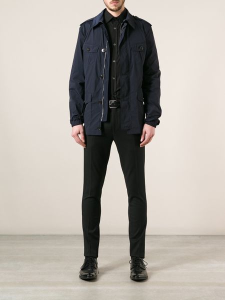Gucci Pocketed Uniform Jacket in Blue for Men | Lyst