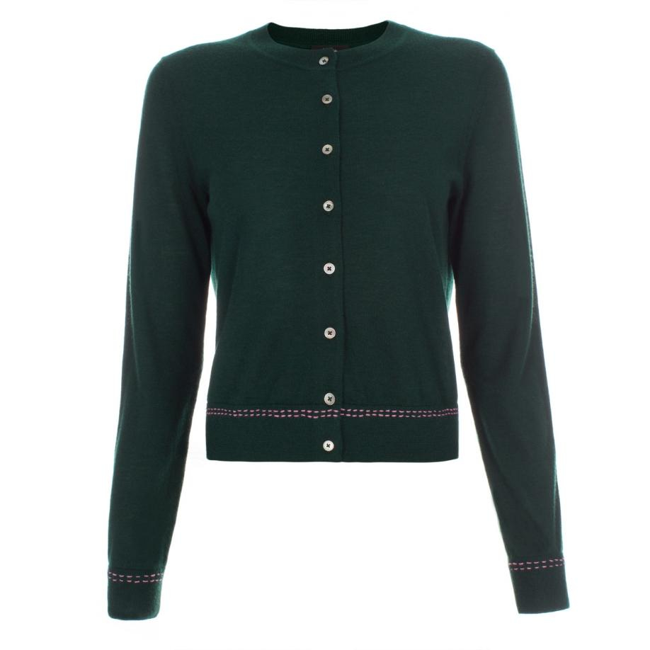 Paul smith Women's Dark Green Cashmere Cardigan in Green (dark green ...