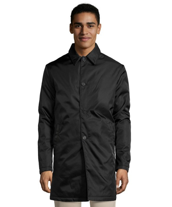 Prada Black Gabardine Button Front Raincoat in Black for Men | Lyst