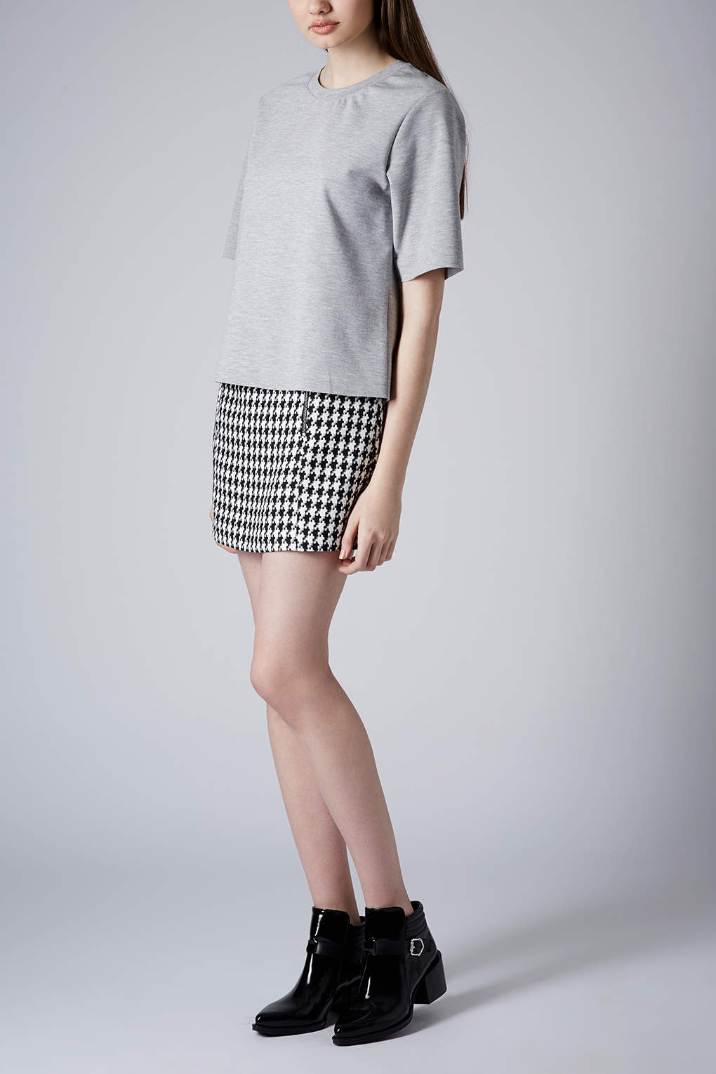 dogtooth skirt topshop