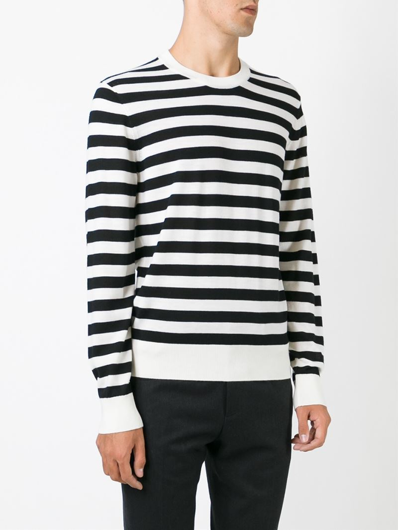 Lyst - Dolce & Gabbana Striped Sweater in Black for Men