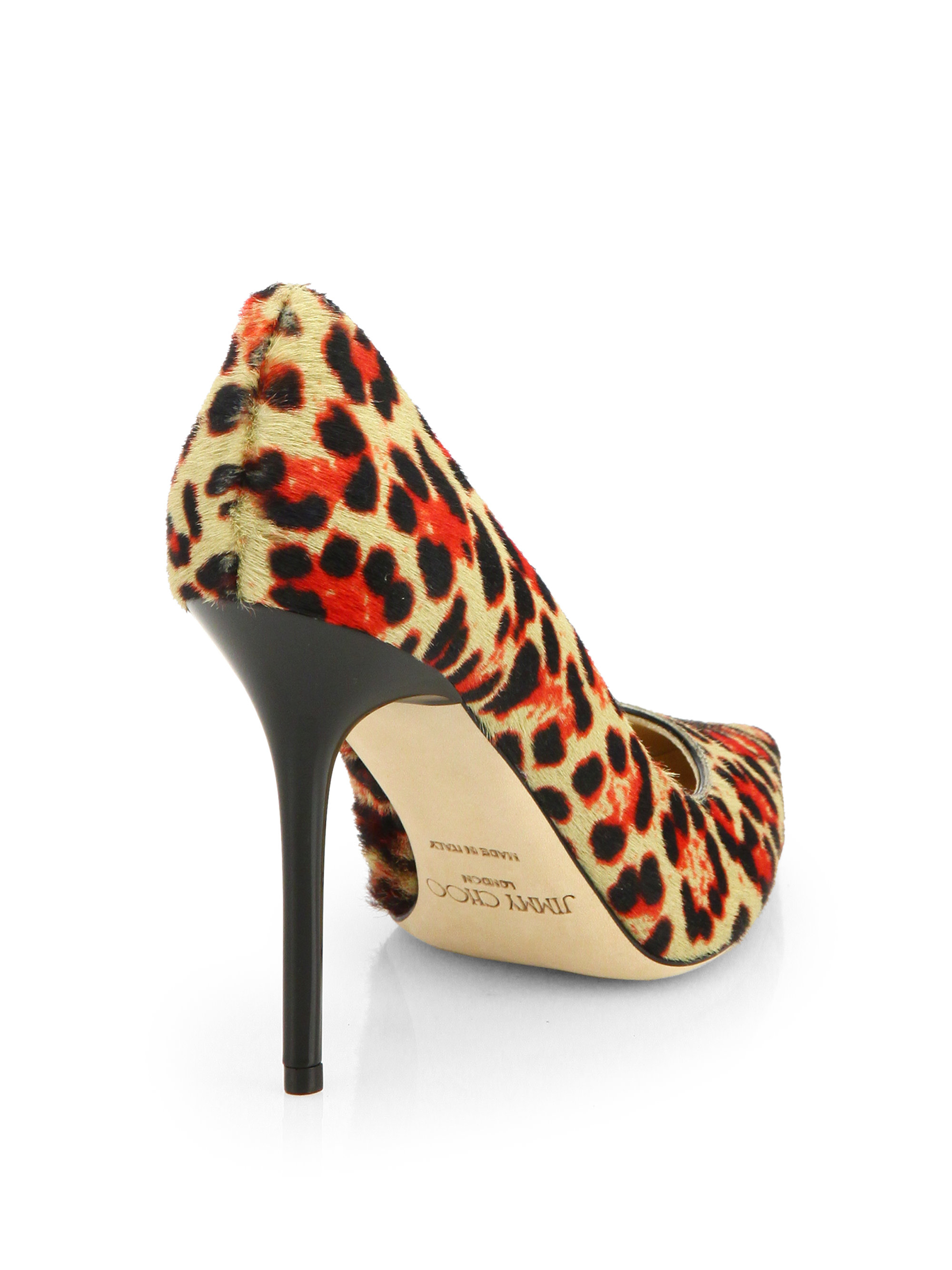Lyst Jimmy Choo Abel LeopardPrint Calf Hair Pumps