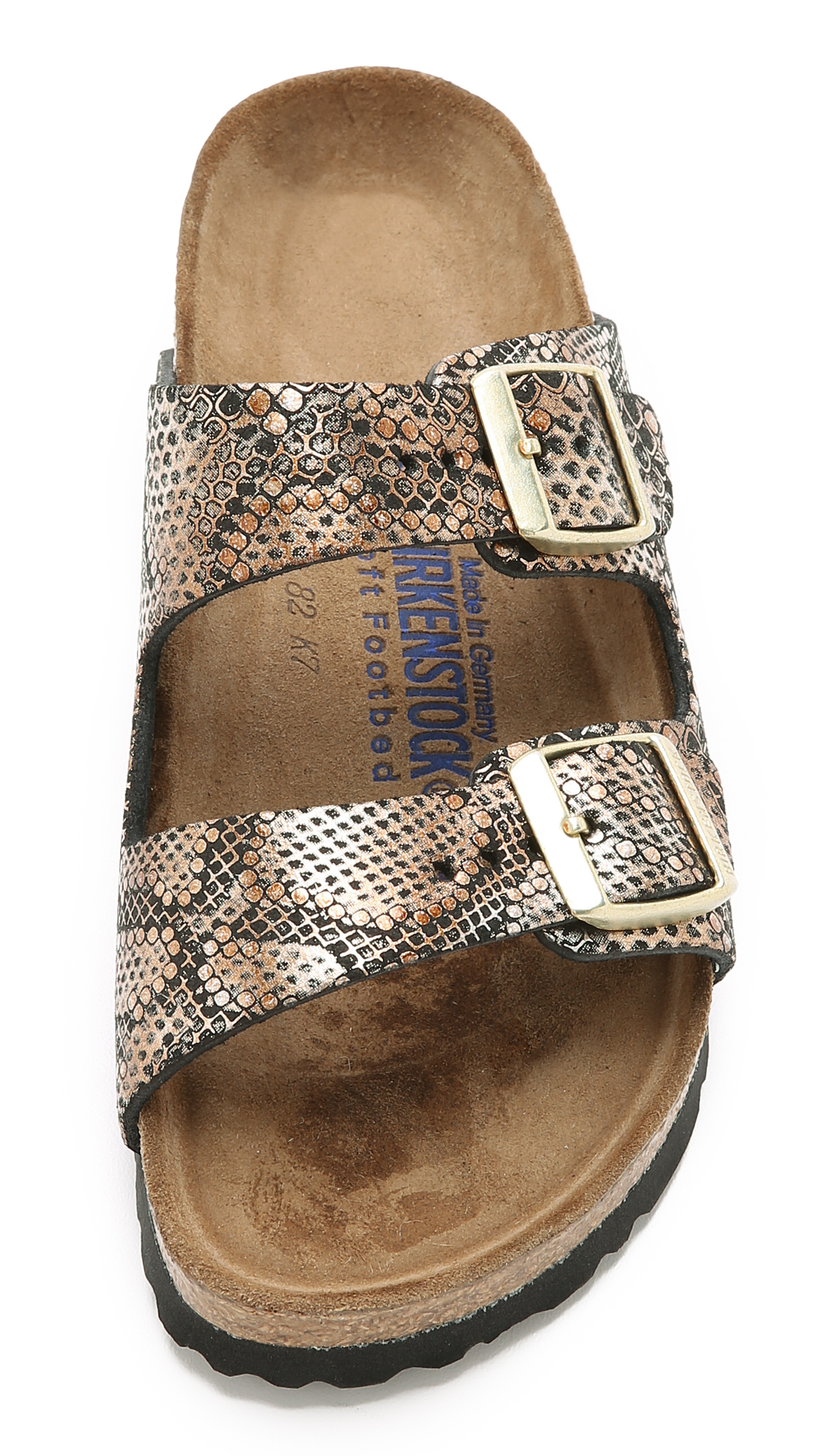 Lyst - Birkenstock Arizona Python Sandals - Python Bronze in Metallic