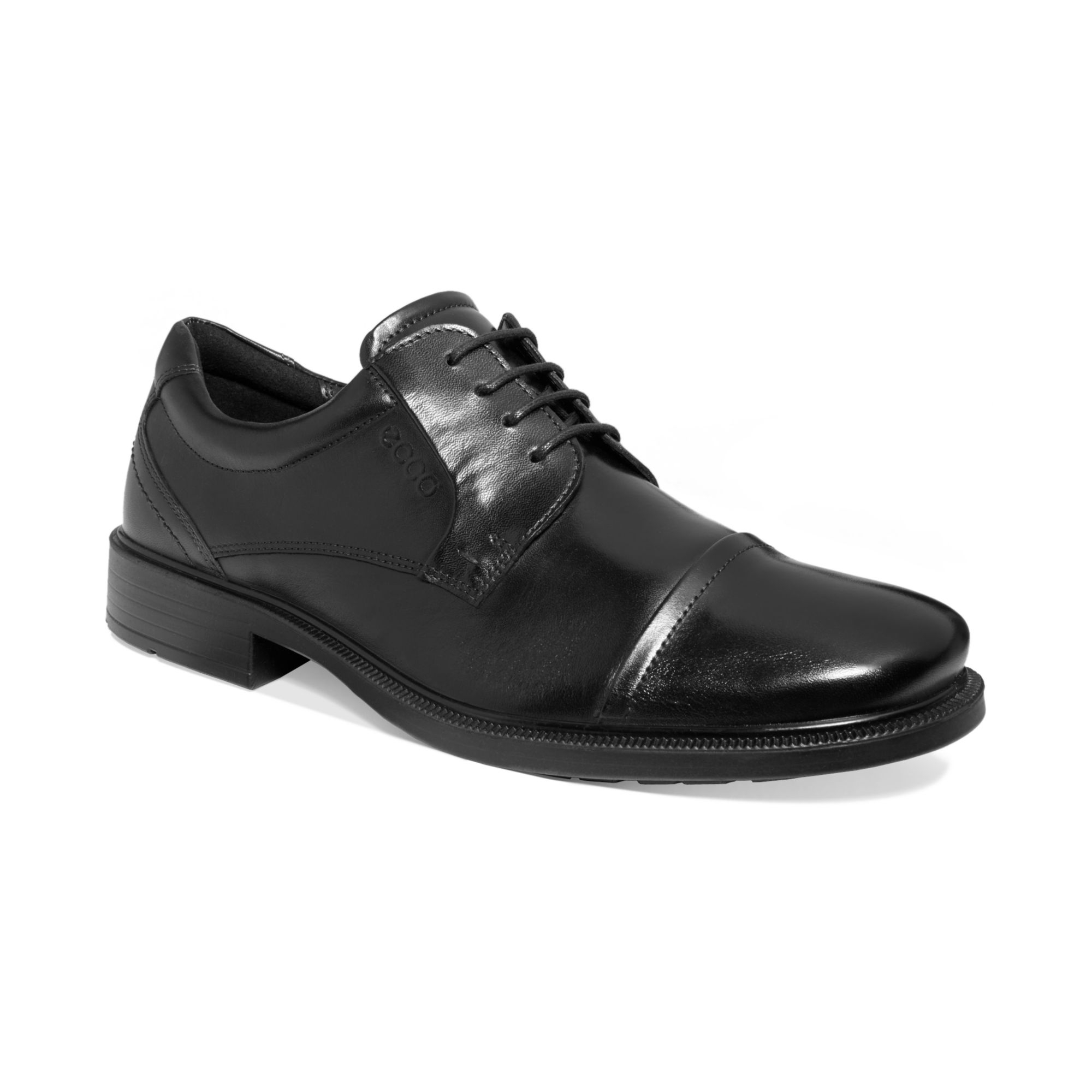 Ecco Dublin Cap-Toe Shoes in Black for Men | Lyst