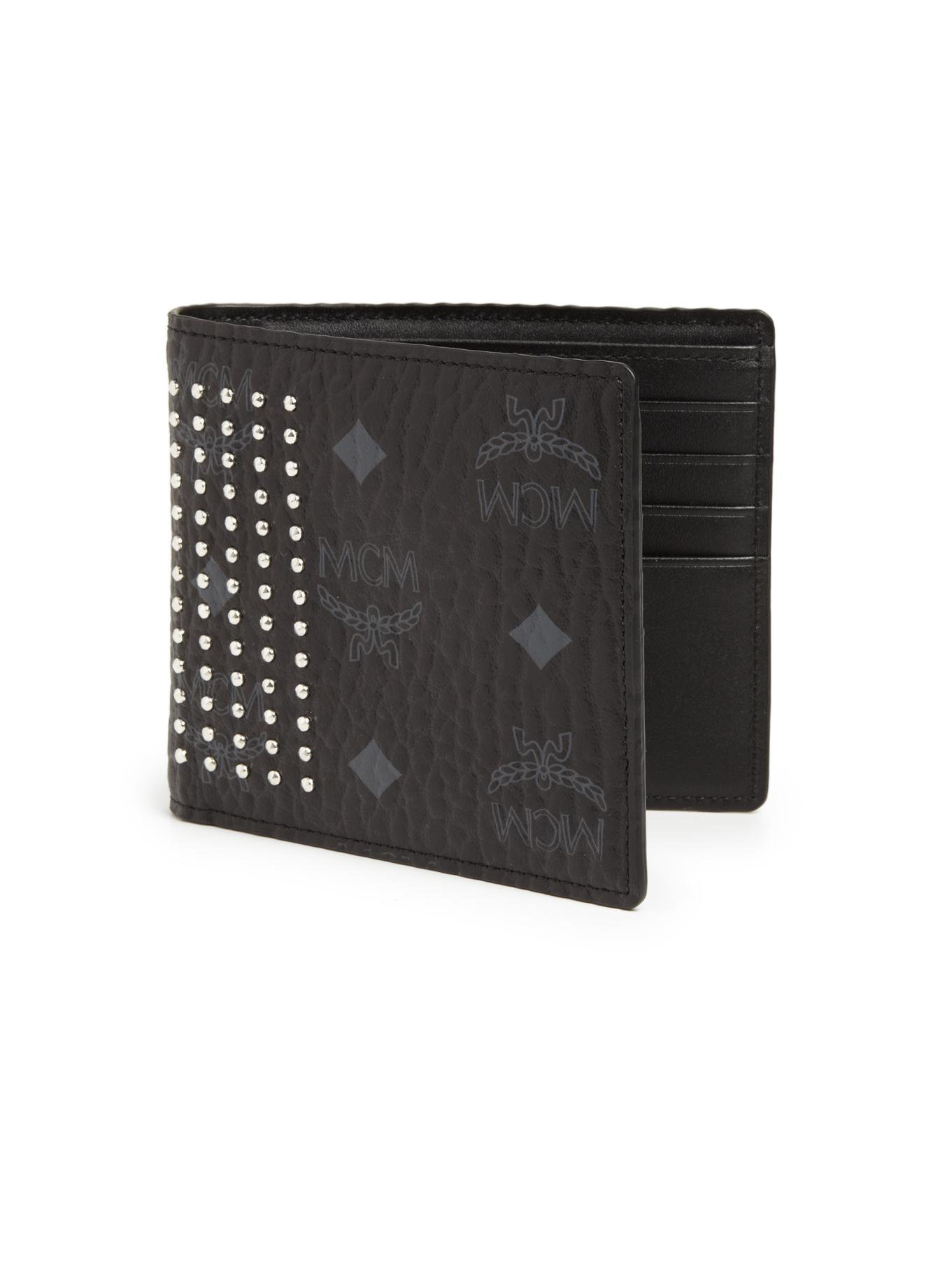 Mcm Neo Stark Coated Canvas Wallet in Black for Men | Lyst