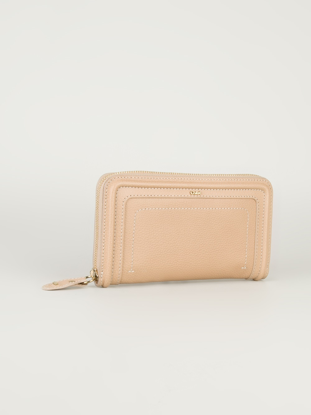 Chlo Paraty Zip Around Wallet in Beige (nude \u0026amp; neutrals) | Lyst