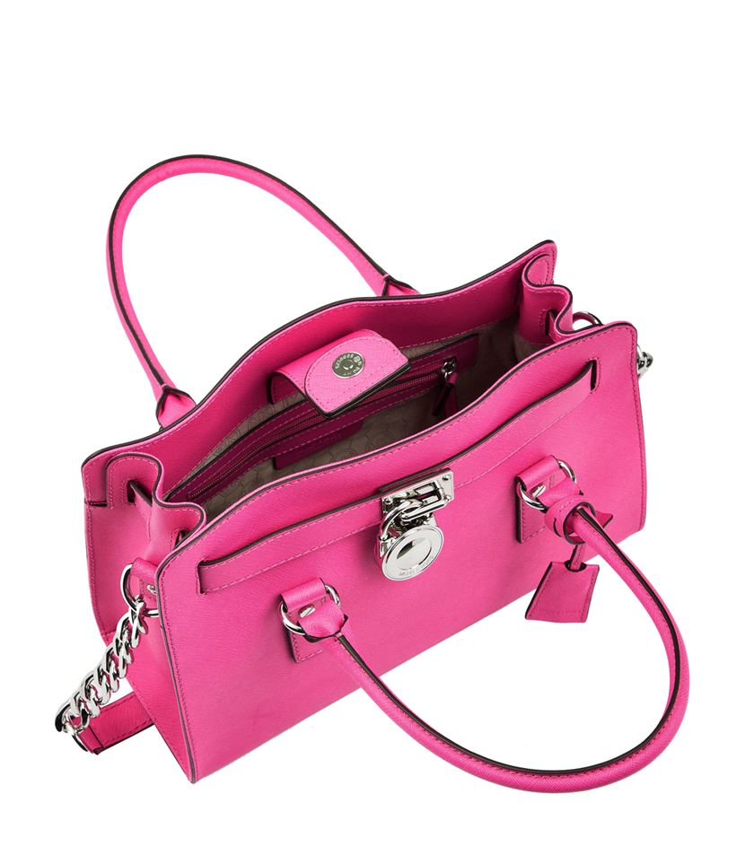 Michael Kors Medium Hamilton East West Satchel In Pink Lyst Gallery