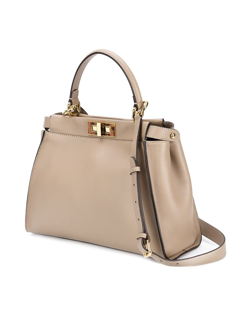 Lyst Fendi Kaboo Medium Tote In Natural Gallery