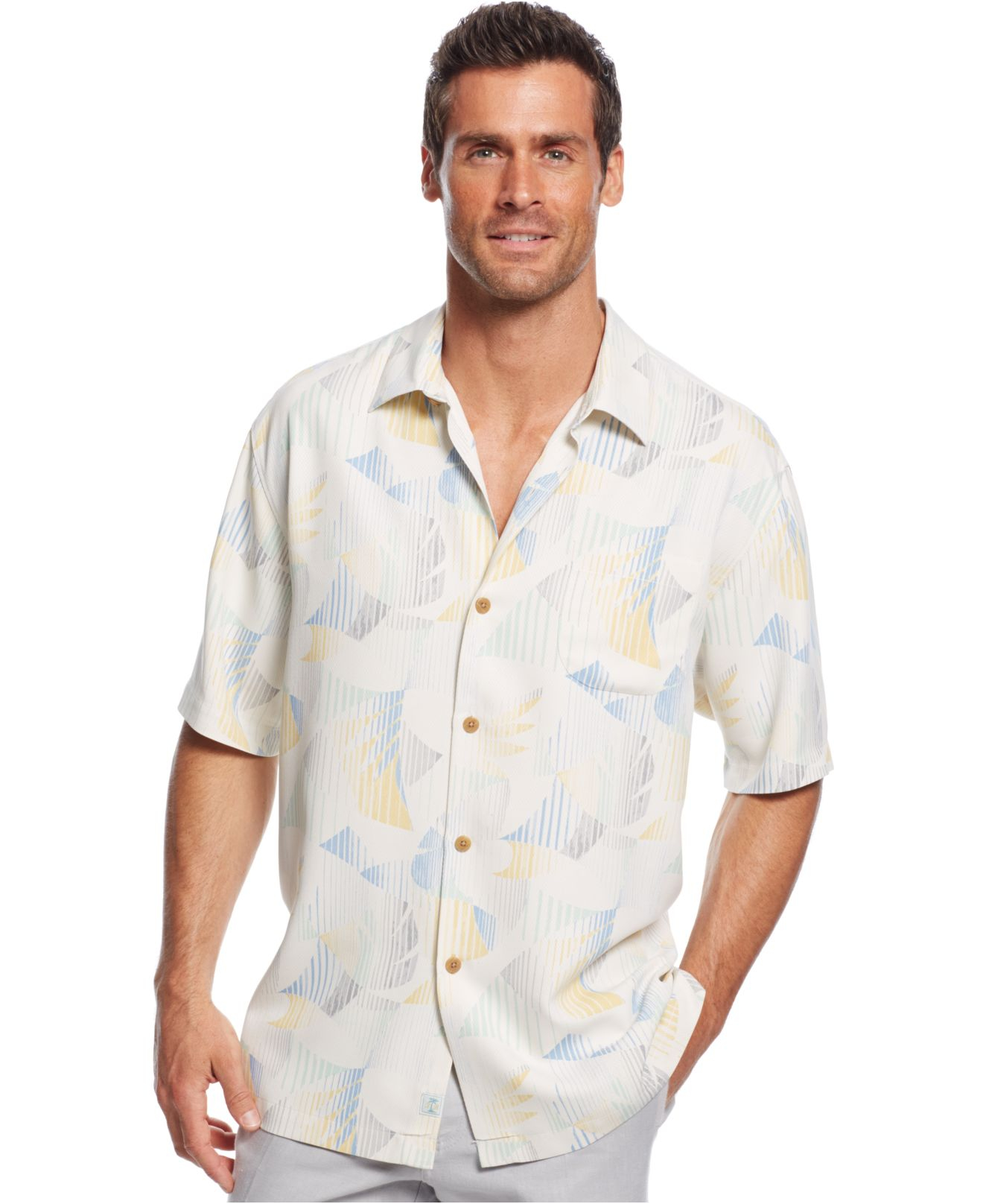 Lyst - Tommy Bahama Lunar Lines Silk Shirt in Natural for Men
