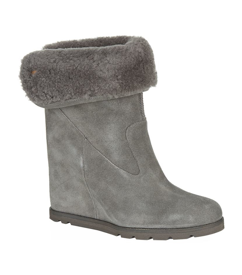 Ugg Kyra Wedge Boot in Gray | Lyst