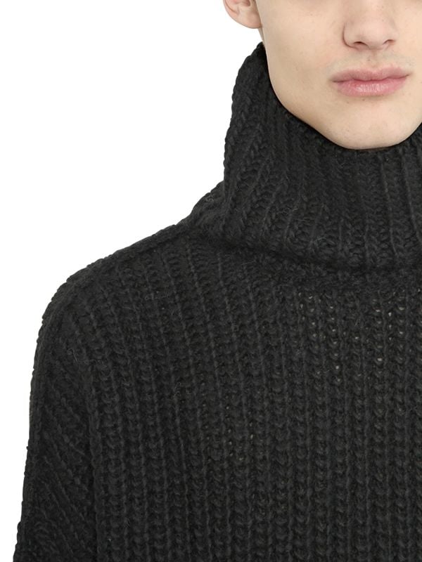 Blood brother Wool Blend Rib Knit Turtleneck Sweater in Black for ...