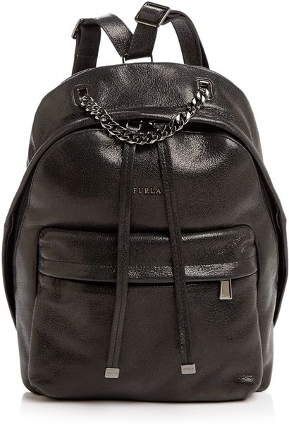 Furla Spy Bag Small Leather Backpack in Black (Onyx) | Lyst