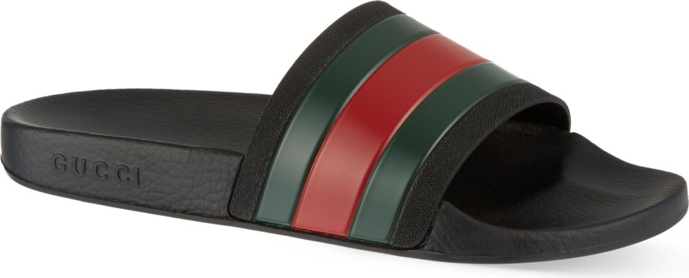 gucci sliders mens black