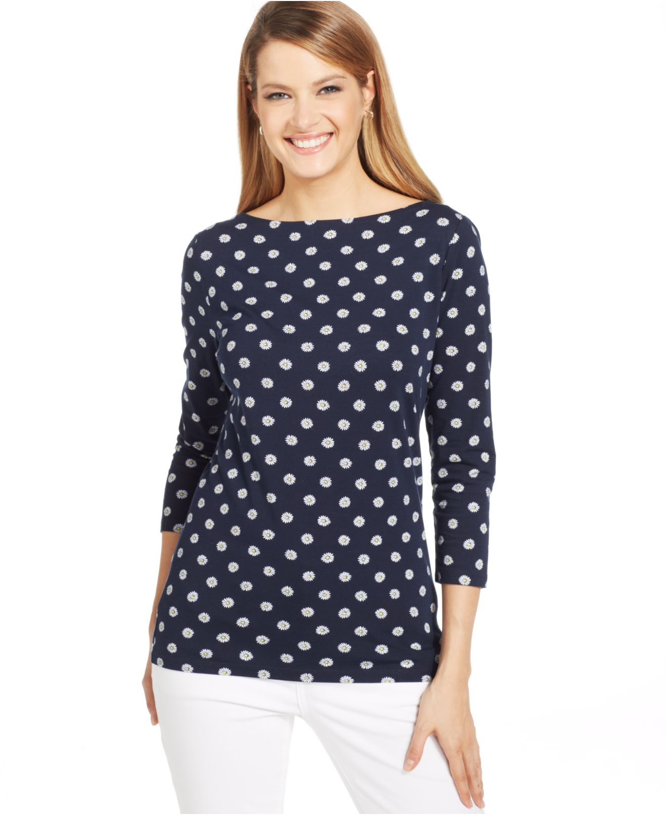 navy blue boat neck top