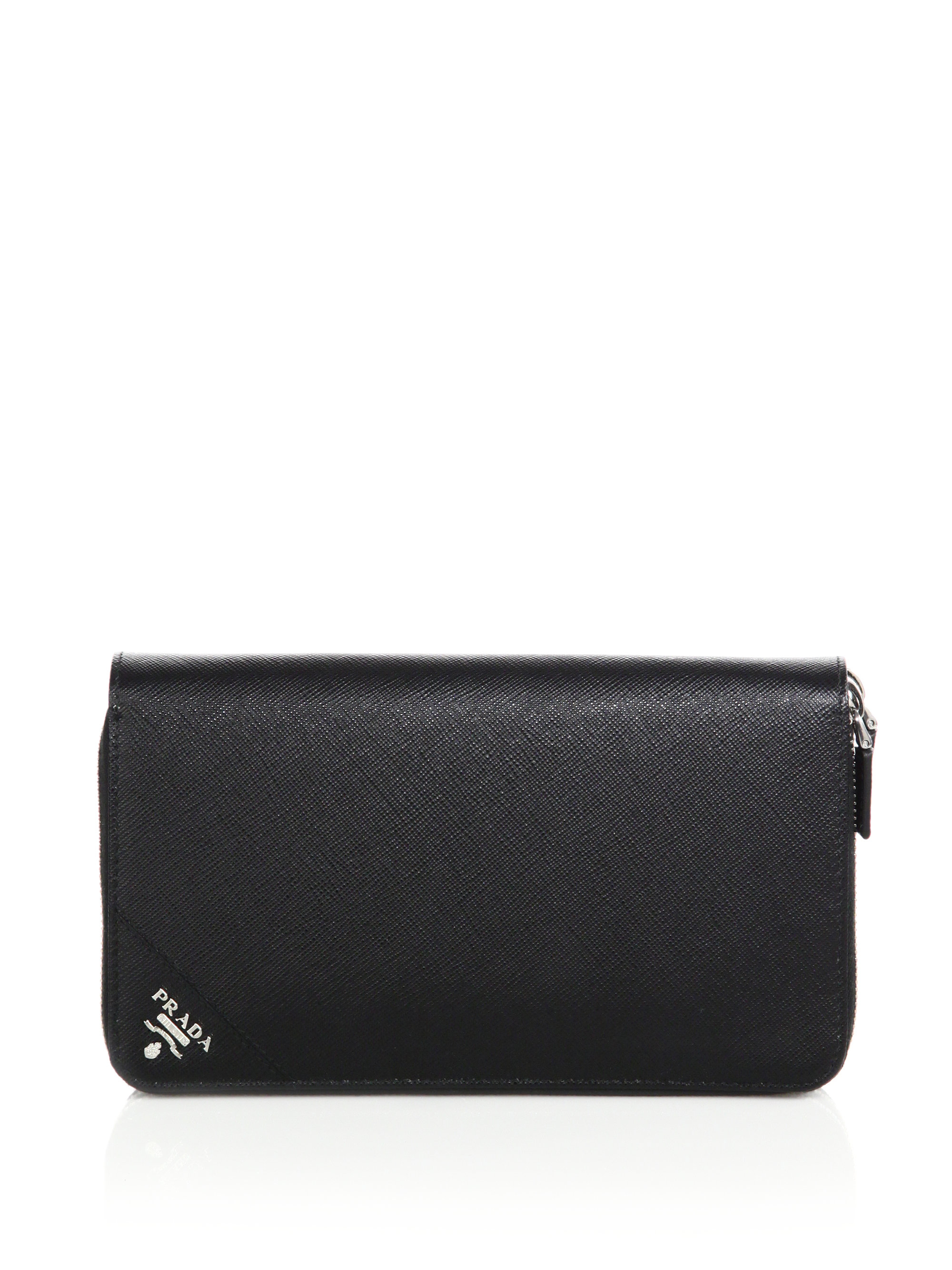 Prada Portafoglio Lampo Wallet in Black for Men | Lyst  